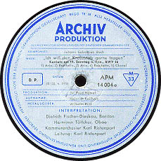 古典黑胶唱片标签之ARCHIV
